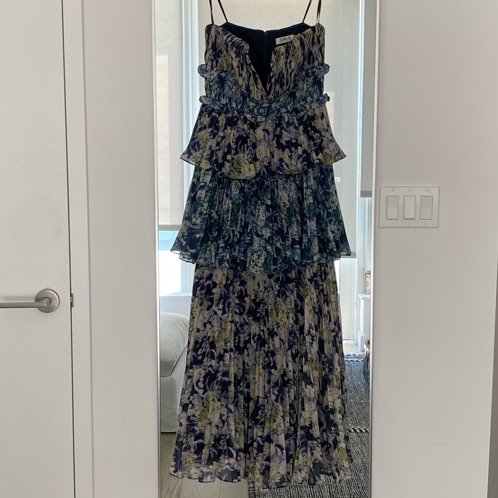 AMUR Strapless Floral Gown